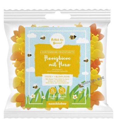 honigbiene-mit-herz-gommes-sachet-150g-naschlabor-gommes-aux-fruits-jus-pharmaglobe.lu