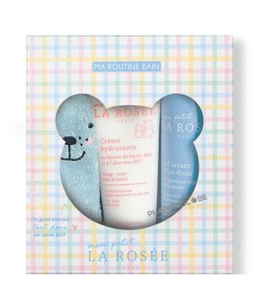 la-rosee-coffret-ma-routine-bain-bebe-gant-ourson-mon-petit-2-produits-pharmaglobe.lu