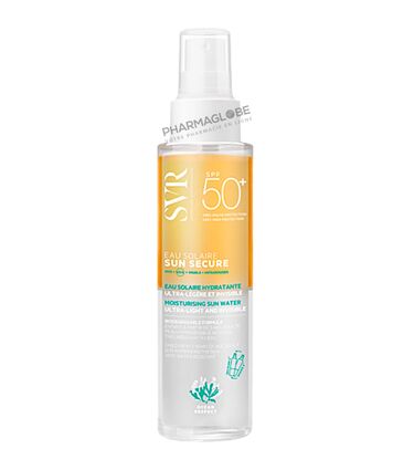 SVR-SUN-SECURE-EAU-SOLAIRE-SPF50+-100ML-protection-solaire-legere-pharmaglobe.lu