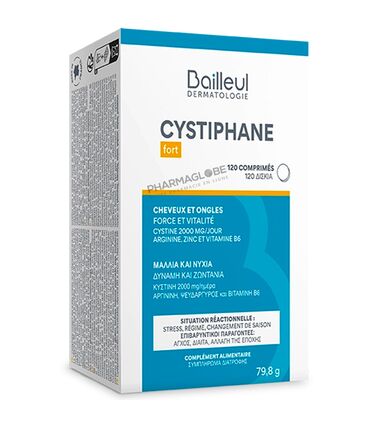 CYSTIPHANE-FORT-120-Comprimes-force-vitalite-cheveux-ongles-situation-reactionnelle-pharmaglobe.lu