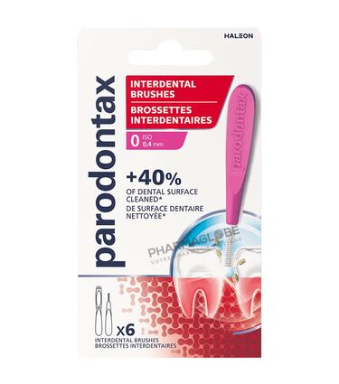 PARODONTAX-Brossettes-INTERDENTAIRES-0,4MM-6-pieces-pharmaglobe.lu