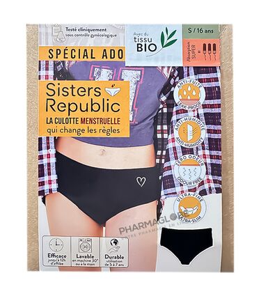 SISTERS-REPUBLIC-SHORTY-16-ANS-culotte-menstruelle-special-ado-pharmaglobe.lu