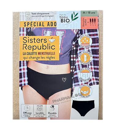 SISTERS-REPUBLIC-SHORTY-18-ANS-culotte-menstruelle-special-ado-pharmaglobe.lu