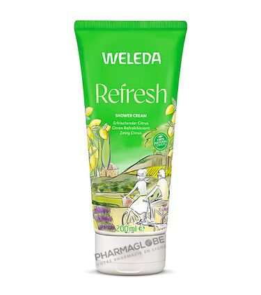 WELEDA-CREME-DOUCHE-REFRESH CITRUS-200-ML-pharmaglobe.lu