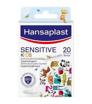 HANSAPLAST-SENSITIVE-KIDS-20-STRIPS-pansements-pharmaglobe.lu