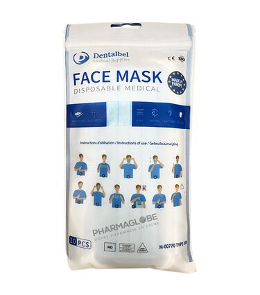 MASQUE-CHIRURGICAUX-A-10-TYPE-II-DENTALBEL-masque-chirurgical-boite-de-10-pharmaglobe.lu