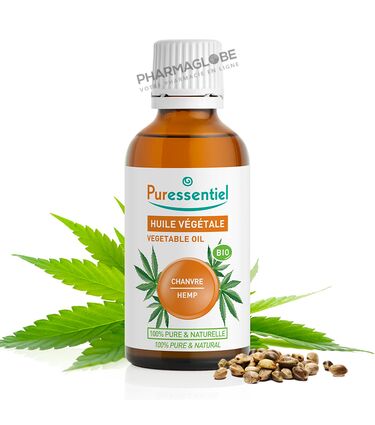 PURESSENTIEL-Huile-Vegetale-DE-CHANVRE-50ML-pharmaglobe.lu