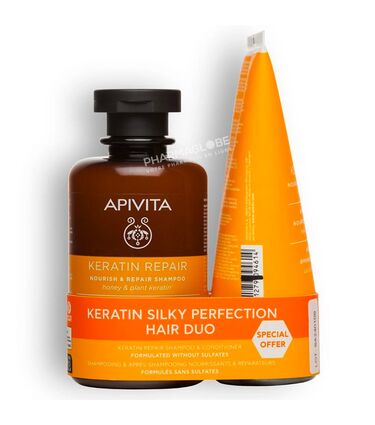 Apivita-Keratin-Repair-DUO-Shampoing-&-Après-Shampoing-Nourrissants-Réparateurs-pharmaglobe.lu