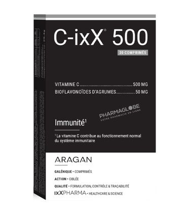 C-ixX-500-30-Comprimés-ixX-pharma-Vitamine-C-avec-Bioflavonoïdes-d-Agrumes-pharmaglobe.lu