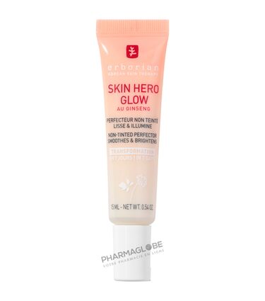 ERBORIAN-SKIN-HERO-GLOW-AU-GINSENG-15ML-soin-perfecteur-non-teinte-lisse-illumine-la-peau-pharmaglobe.lu