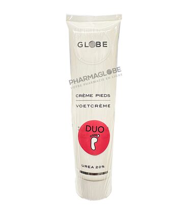 GLOBE-DUO-CREME-PIEDS-UREA-20-pour-cent-100ML-plus-tube-de-50ML-creme-pieds-avec-uree-pharmaglobe.lu