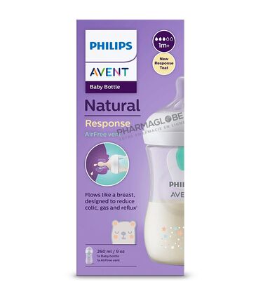 AVENT-NATURAL-AIRFREE-BIBERON-260ML-OURS-pharmaglobe.lu