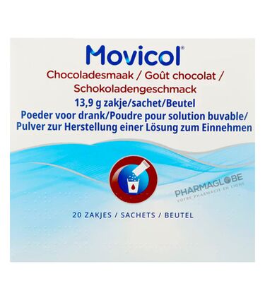 Movicol-Goût-Chocolat-13.9g-Poudre-pour-Solution-Buvable-20-Sachets-Laxatif-pharmaglobe.lu