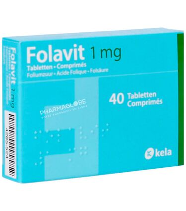 FOLAVIT-1MG-40-Comprimes-pharmaglobe.lu
