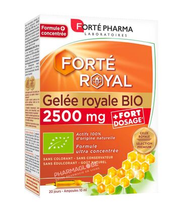 GELEE-ROYALE-2500-MG-BIO-20-ampoule-10ML-pharmaglobe.lu