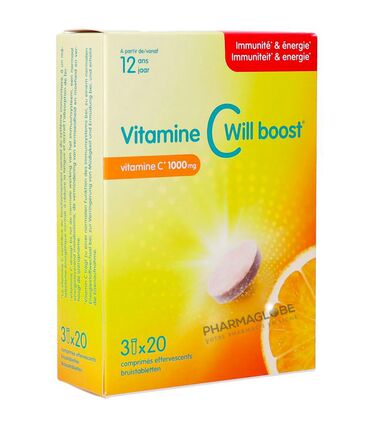 VITAMINE-C-Boost-WILL-60-CPR-EFF-vitamine-C-1g-boost-comprimes-effervescent-pharmaglobe.lu