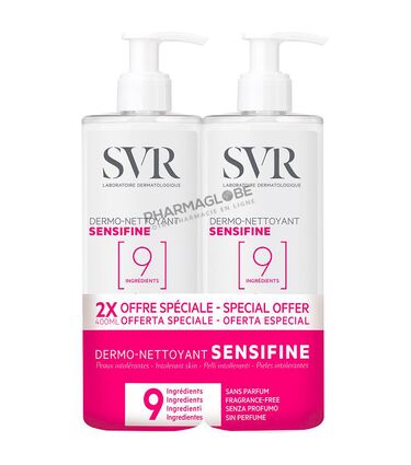 SVR-SENSIFINE-DERMO-NETTOYANT-400ML-2EME-moins-40-pourcent-promo-pharmaglobe.lu