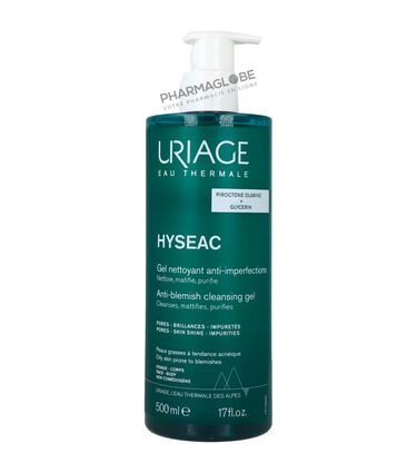 URIAGE-HYSEAC-GEL-NETTOYANT-500ML-anti-imperfection-pharmaglobe.lu