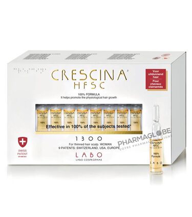 CRESCINA-HFSC-100-pourcent-1300-FEMME-20-AMPOULES-pharmaglobe.lu