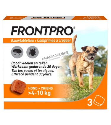 FRONTPRO-CHIEN-M-4-10KG-3-Comprimes-A-CROQUER-VETERINAIRE-pharmaglobe.lu