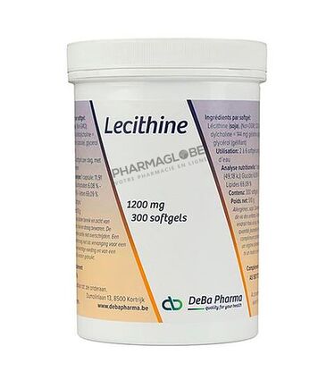 LECITHINE-1200MG-300-CAPSULES-DEBAPHARM-pharmaglobe.lu