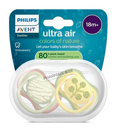 AVENT-SUCETTE-AIR-plus-18-Mois-MENTHE-IVOIRE-MOTIF-pharmaglobe.lu