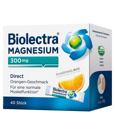BIOLECTRA-MAGNESIUM-300-DIRECT-ORANGE-40-STICK-pharmaglobe.lu