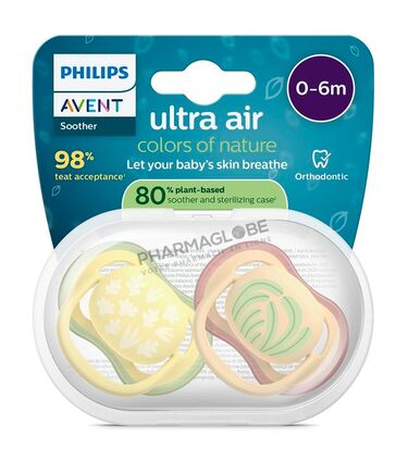 AVENT-SUCETTE-AIR-+0MOIS-BEIGE-MOTIF-pharmaglobe.lu