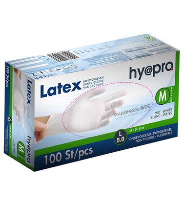 GANT-LATEX-Non-POUDRE-HY@PRO-M-100-Pieces-pharmaglobe.lu