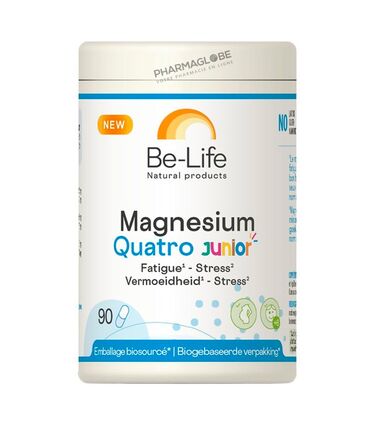 BE-LIFE-MaGNESIUM-QUATRO-JUNIOR-90-GELULES-pharmaglobe.lu