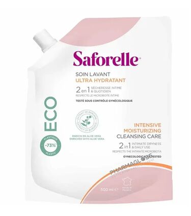 saforelle-soin-lavant-ultra-hydratant-eco-recharge-500ml-secheresse-intime-pharmaglobe