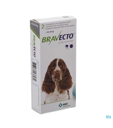 Bravecto Comp A Macher Chien 2x 500,0mg
