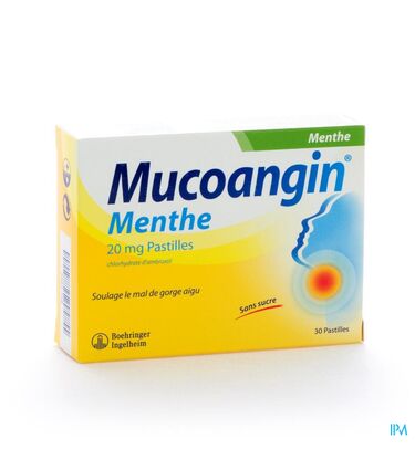 Mucoangin Menthe Past A Sucer 30x20mg