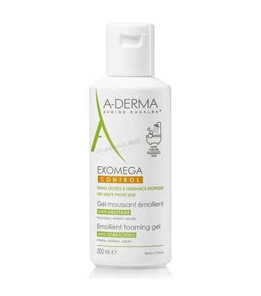 ADERMA-EXOMEGA-CONTR-GEL-MOUSSANT-200-ML-control-gel-moussant-emollient-peaux-seches-atopiques-pharmaglobe