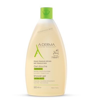 ADERMA-GEL-DOUCHE-SURGRAS-500-ML-sans-savon-visage-corps-peaux-fragiles-seches-pharmaglobe