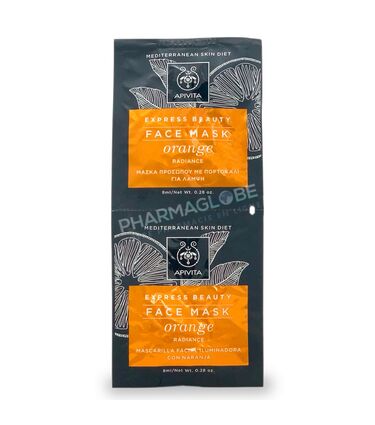 Apivita-express-eclat-orange-portion-2-sachets-8-ml-masque-eclat-visage-unidose-pharmaglobe