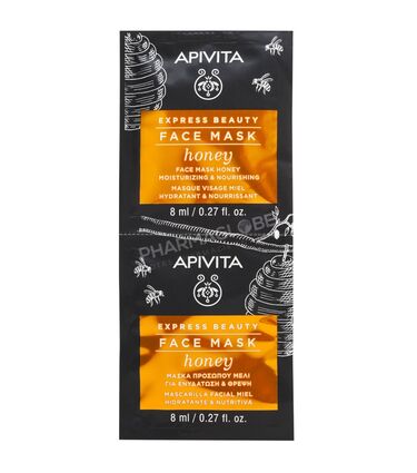 APIVITA-EXPRESS-HYDRATANT-MIEL-2x8ML-masque-visage-hydratant-nourrissant-2-unidoses-8ml-pharmaglobe
