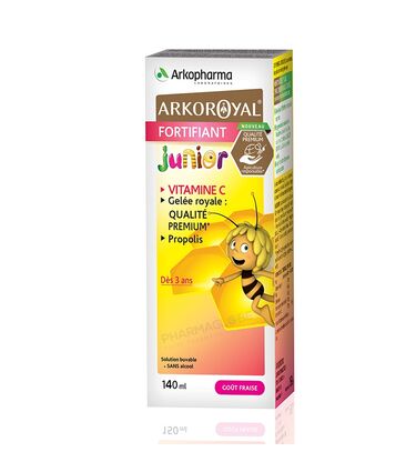 ARKOROYAL-SIROP-FORTIFIANT-BIO-140-ML-Arkopharma-sirop-fortifiant-pour-enfants-gout-fraise-pharmaglobe