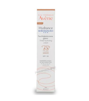 Avene-hydrance-BB-creme-lumiere-hydratante-riche-teintee-SPF-30-40ml-peaux-sensibles-seches-tres-seches-tinted-hydrating-cream-pharmaglobe