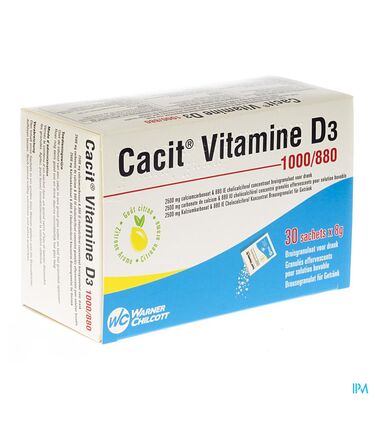 Cacit Vit. D3 1000mg/880iu Gran Efferv. Sach 30