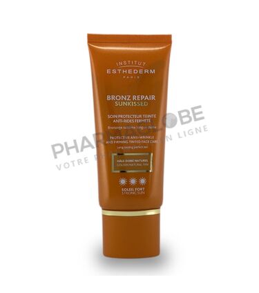 Estherderm-Bronz-repair-sunkissed-soleil-fort-hale-naturel-doré-tube-pharmaglobe
