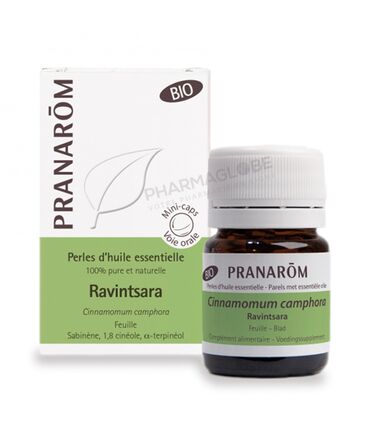 Huile-Essentielle-RAVINTSARA-BIO-60-PERLES-a-avaler-PRANAROM-pharmaglobe