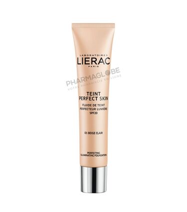 LIERAC-TEINT-PERFECT-SKIN-Fluide-de-Teint-Perfecteur-Lumière-01-Beige-Clair-tube-30ml-pharmaglobe