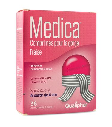 MEDICA-FRAISE-GORGE-36-COMPRIMES-A-SUCER-pharmaglobe