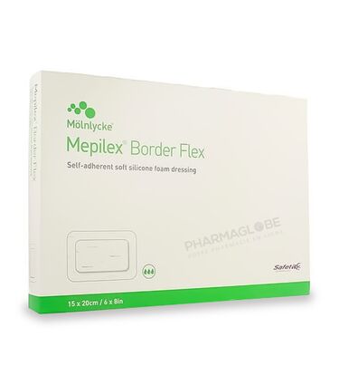 MEPILEX-BORDER-FLEX-15-par-20-CM-A-5-pansement-silicone-adherent-molnlycke-pharmaglobe