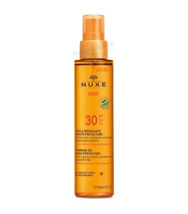 NUXE-SUN-HUILE-BRONZANTE-F30-150-ML-haute-protection-solaire-visage-corps-pharmaglobe