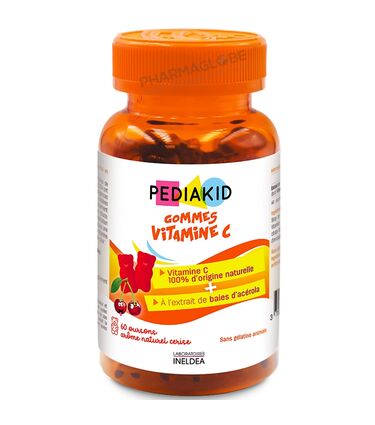 PEDIAKID-GUMMIES-VITAMINE-C-60-GOMMES-a-macher-ineldea-pharmaglobe