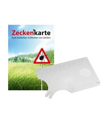 carte à tiques avec loupe 1 piece veterinaire