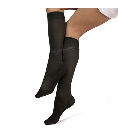 SOLIDEA-RELAX-UNISEX-Contention-CLasse-NOIR-TAILLE-L-mi-bas-pharmaglobe