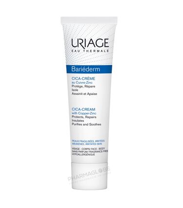 URIAGE-BARIEDERM-CICA-CREME-100-ML-cuivre-zinc-protege-repare-protege-assainit-apaise-peaux-fragilisees-irritees-visage-corps-pharmaglobe